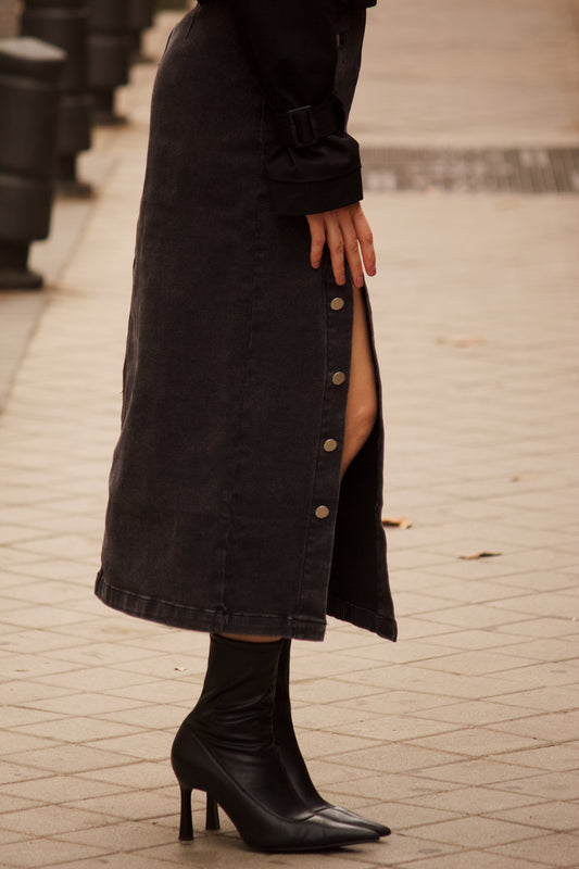 Falda Denim Abertura Lateral