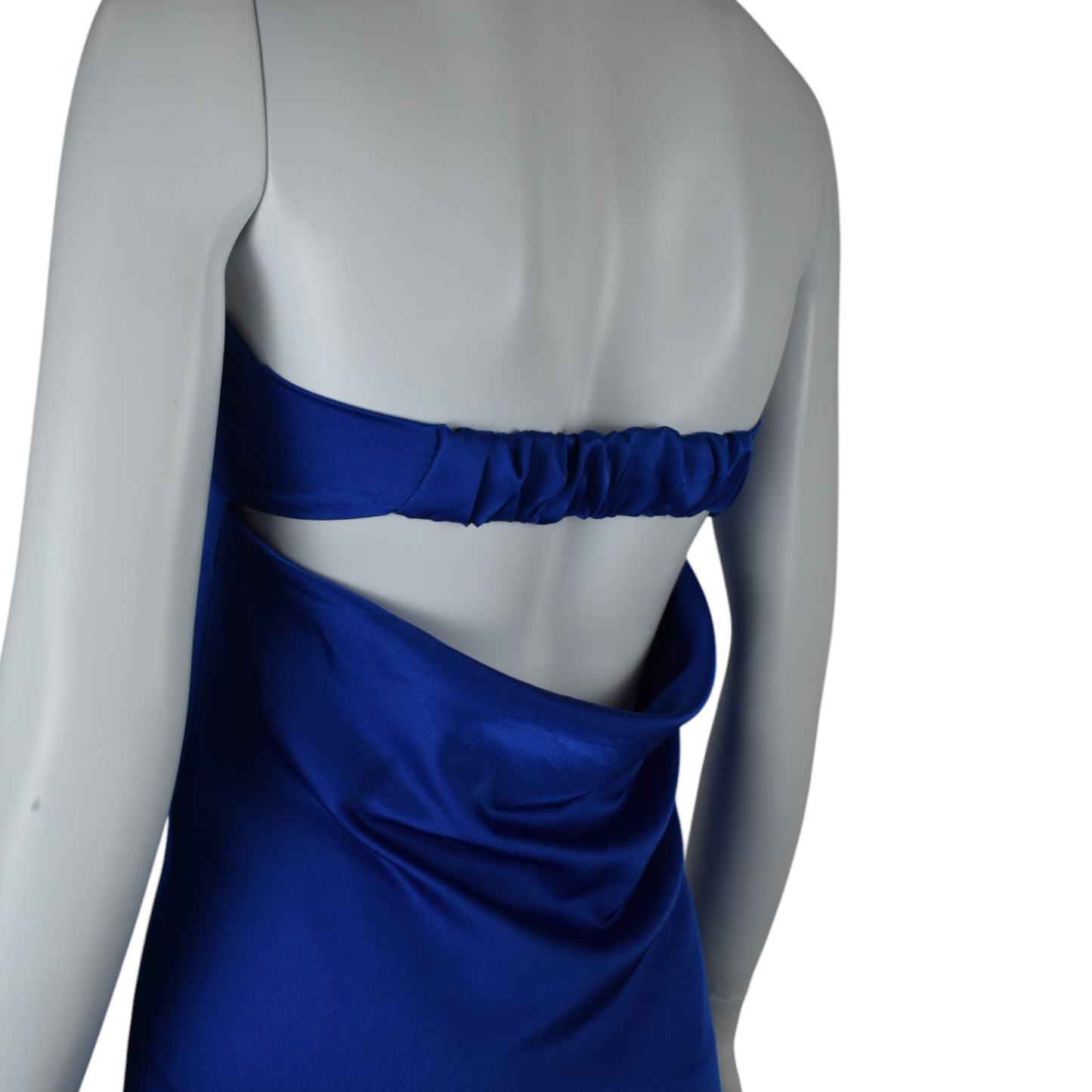 Vestido Maxi Satinado Espalda Descubierta