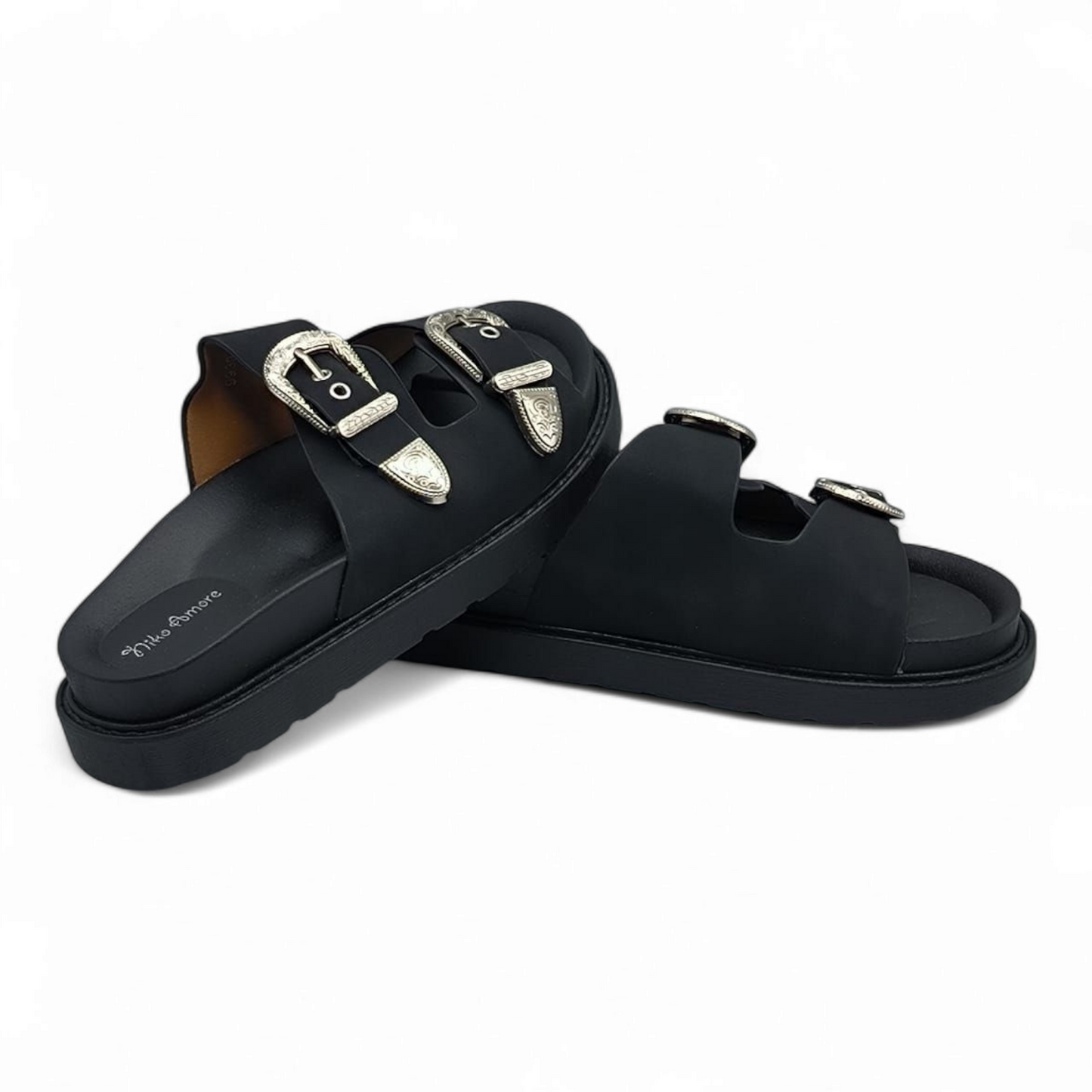 Sandalias Buckle Black