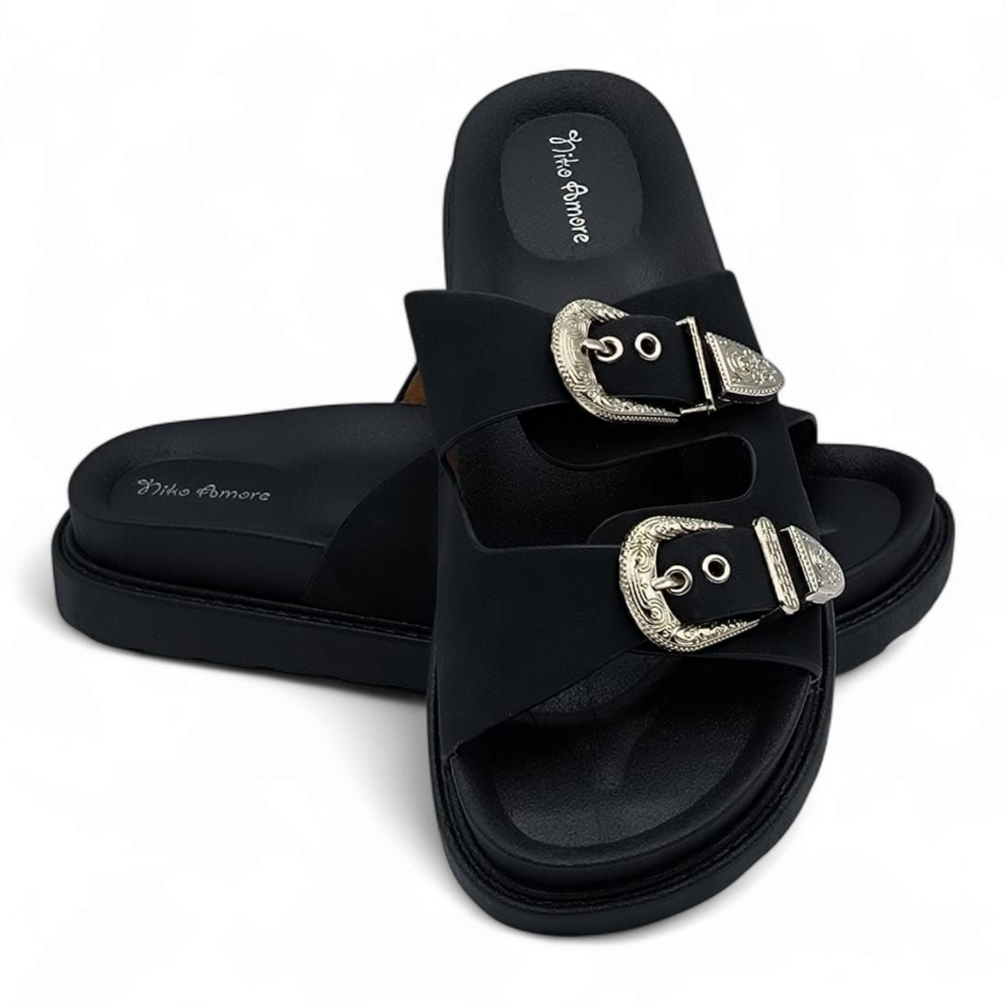 Sandalias Buckle Black