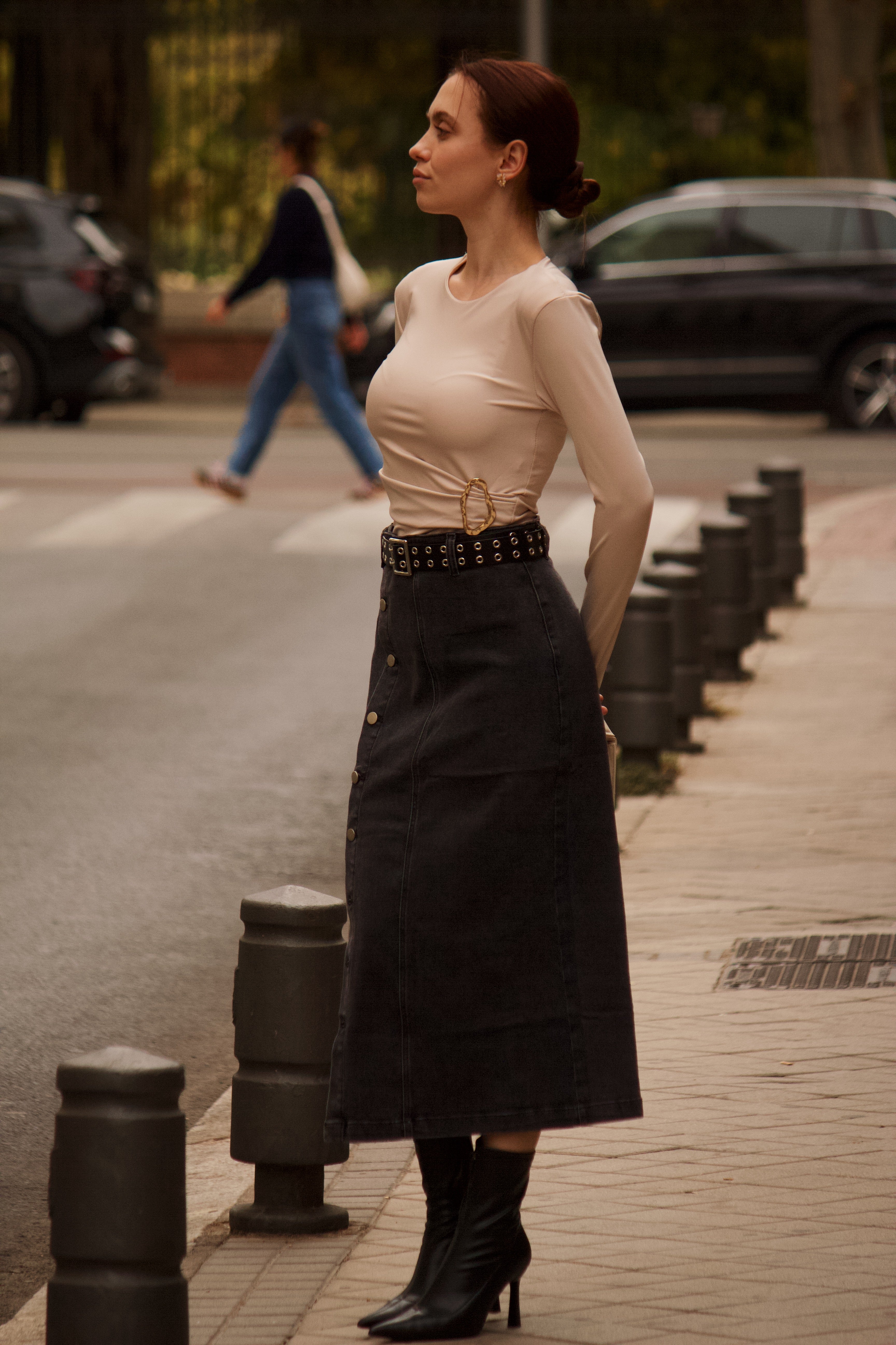 Falda Denim Abertura Lateral