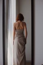 Vestido Gala Taupe
