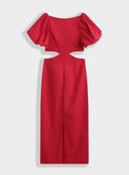 Vestido midi en Rojo