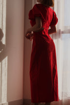 Vestido midi en Rojo
